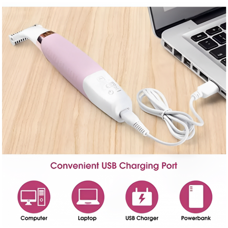 Depilador Elétrico Feminino Multifunção Recarregável  Lavável Kemei